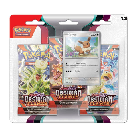 Pokémon TCG Scarlet & Violet - Obsidian Flames 3 Pack Blister - Case of 24
