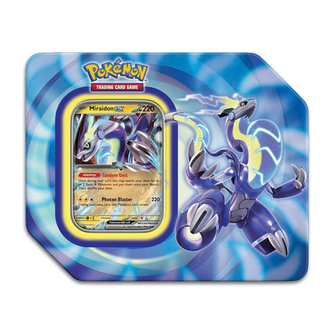 Pokémon TCG Scarlet & Violet - Paldea Legends Summer Tin Miraidon ex & Koraidon ex - Case of 6