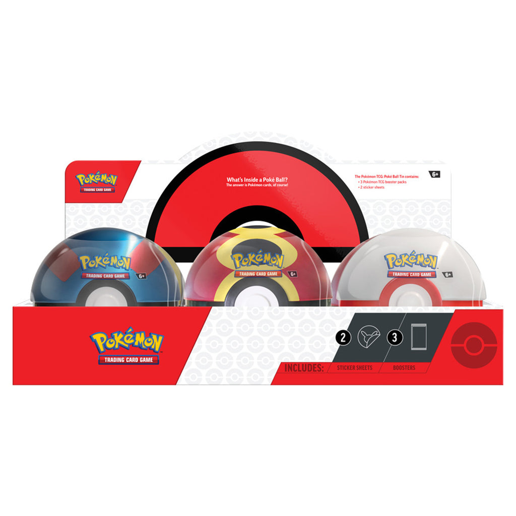 pokemon trading card game tin Pokémon TCG Mega Evolution - Poké Ball Tin Q4 2025 Display