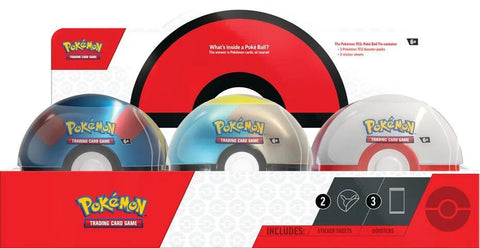 Pokémon TCG Scarlet & Violet - Pokéball Tin Q4 2024 - Display of 6