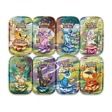 Pokémon TCG Scarlet & Violet - Prismatic Evolutions Mini Tin - Display of 8 - The Collection Chest