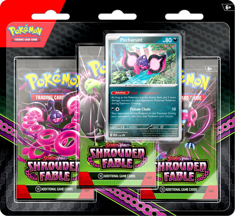 Pokémon TCG Scarlet & Violet - Shrouded Fable 3 Pack Blister - Case of 12