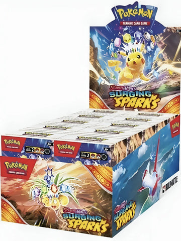 Pokémon TCG Scarlet & Violet - Surging Sparks Build & Battle Box - Display of 10