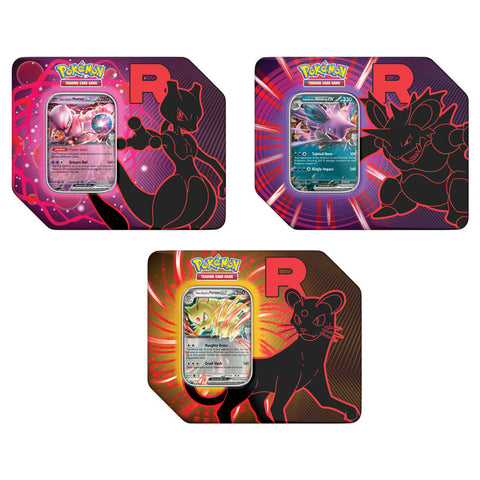 Pokémon TCG Scarlet & Violet - Team Rocket Tin - Case of 6