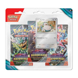 Pokémon TCG Scarlet & Violet - Twilight Masquerade 3 Pack Blister - Case of 24
