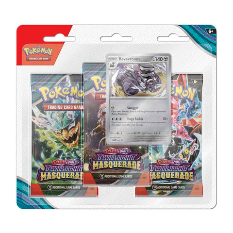 Pokémon TCG Scarlet & Violet - Twilight Masquerade 3 Pack Blister - Case of 24