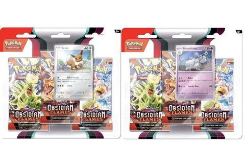 Pokémon TCG Scarlet & Violet Obsidian Flames 3-Pack Blister - Case of 24 Blisters (72 Packs)