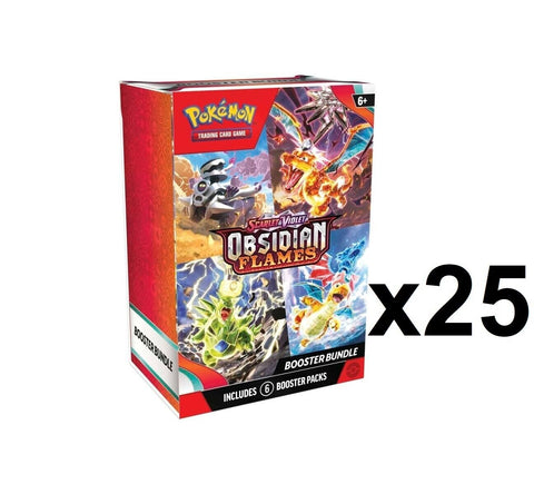 Pokémon TCG Scarlet & Violet Obsidian Flames Booster Bundle - Case of 25 Boxes (150 Packs)